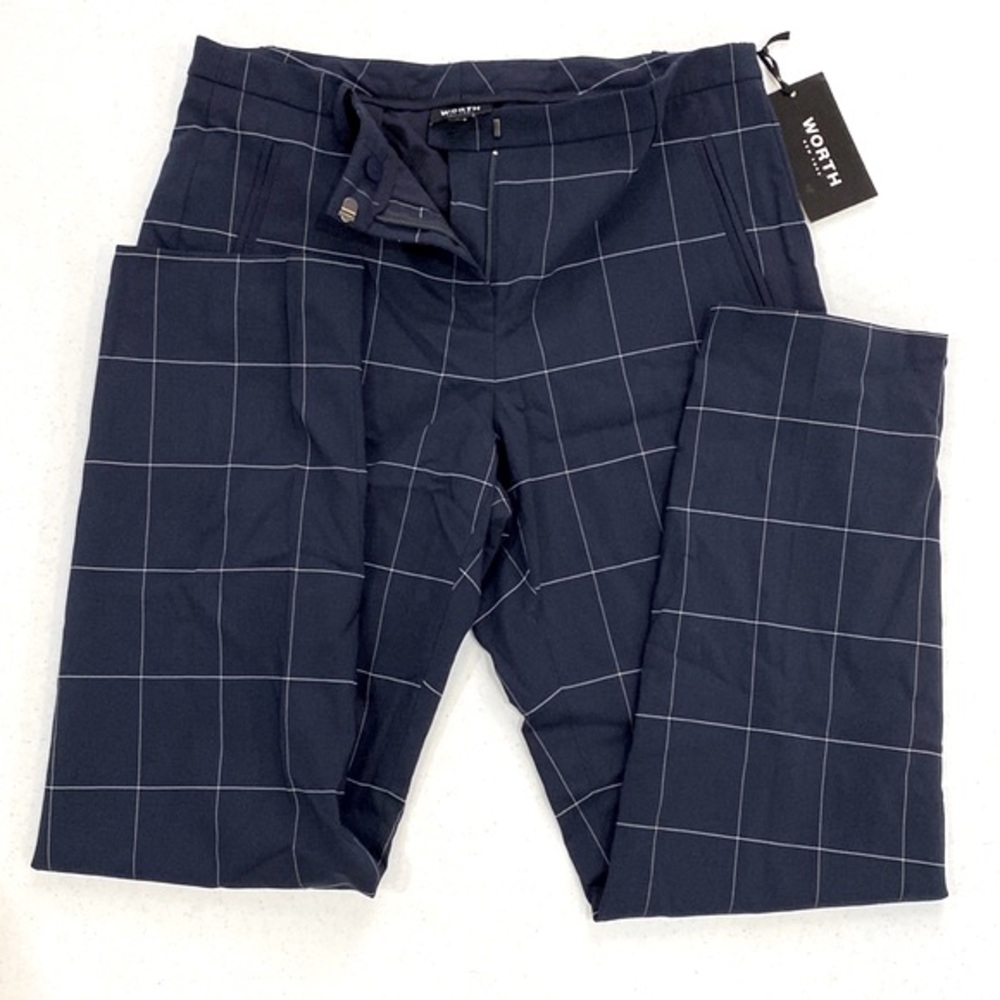 Worth New York Navy & White Slacks size 4